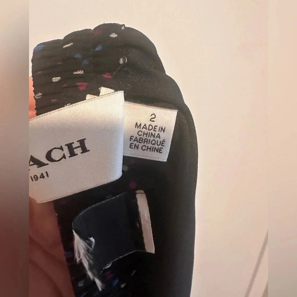 Coach Floral Tiered Snap Midi Skirt Sz 2 - Picture 8 of 9